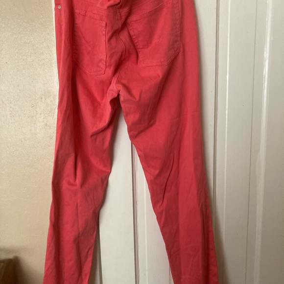 Adriano Goldschied coral color jeans - Mid-Rise Cigarette size 32R - Picture 2 of 7